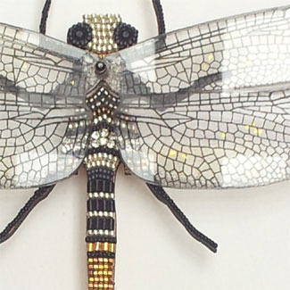 Dragonfly mosaic in frame