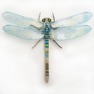 Dragonfly mosaic in frame