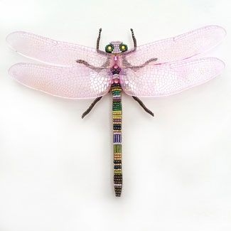 Dragonfly mosaic in frame